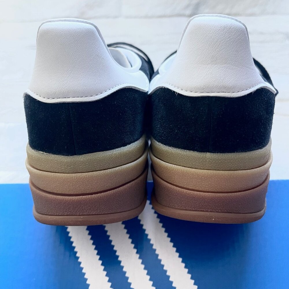 adidas Gazelle Bold Platform Sneakers Black/ Cloud White Size 9 - Picture 8 of 10